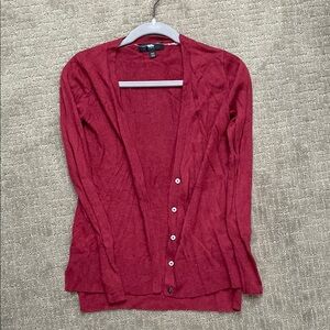 Women's Red Cardigan Sweater